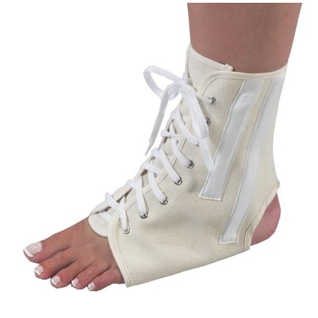 Powerplay Canvas Ankle Brace With Laces, Black - Large PO203954