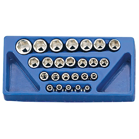 Genius Tools 25PC 1/2in Dr. Metric Hand Socket Set SS-425M