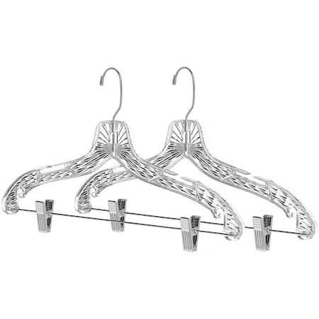Whitmor 9.5 in. H X 16.75 in. W X 1 in. L Plastic Clear Suit Hanger 2 pk 6062-4771