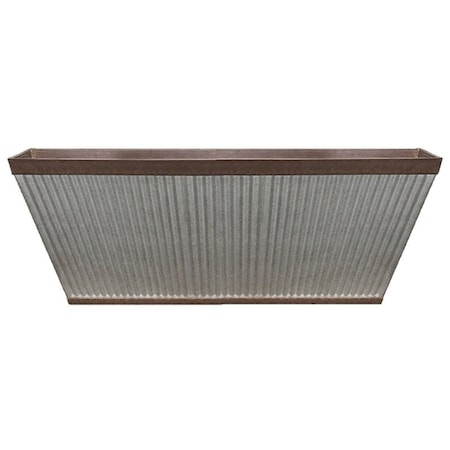 Southern Patio Planter, 24 in Dia, 1112 in W, 24 in D, Westlake Design, HDR, Rustic, Galvanized HDR-054818