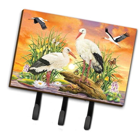 Carolines Treasures 6 x 2 x 9 in. Storks Leash or Key Holder PRS4026TH68