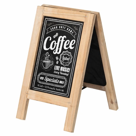 Vintiquewise 11-inch Wooden A-Frame Double-Sided Chalkboard and Menu Board Easel, Single QI004935.S