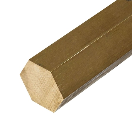 Online Metal Supply 3.000 (3 inch) x 10 inches, C360 Brass Hexagon Bar 360HXD3L10.1
