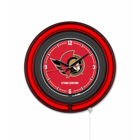 Holland Bar Stool Ottawa Senators 15 Double Neon Wall Clock Clk15BK