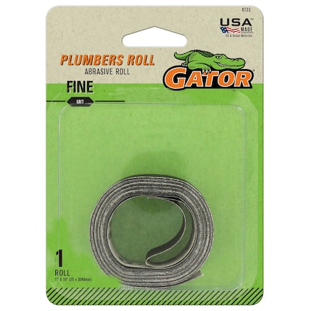 Gator Finishing Emery 1 in x 10 ft Plumbers Abrasive Roll, Fine 4733