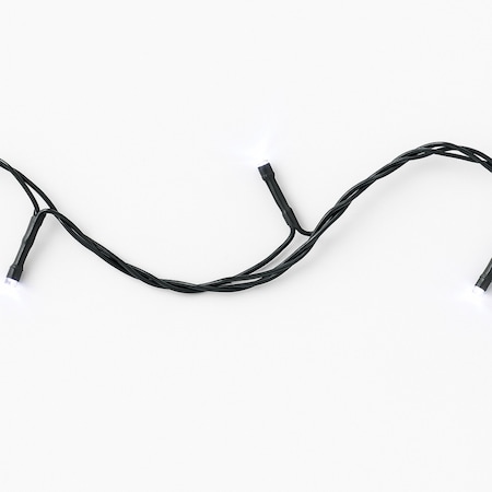 Elegani 100 LED White String Lights with Green Wire and Connector - 32ft Plug-In, Waterproof PH-R35