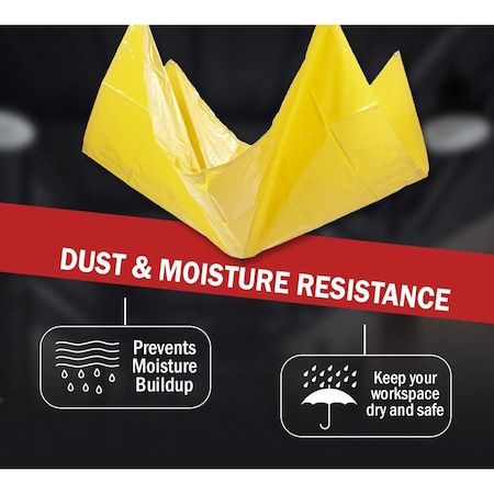 Mytee Products 7ft x 7ft Drain Tarp - Roof Ceiling Leak Drip Diverter Tarp Heavy Duty - Yellow DD7-7
