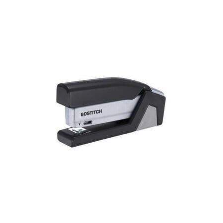 Bostitch InJoy Spring-Powered Compact Stapler, 20-Sheet Capacity, Black 1510