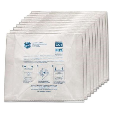 Hoover Disposable Vacuum Bags, Hepa CC1 AH10363