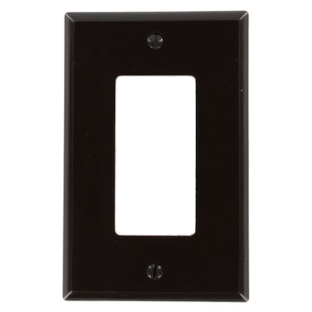 Leviton Decora Wallplate, Midway Size, Gang 1, Brown 80601