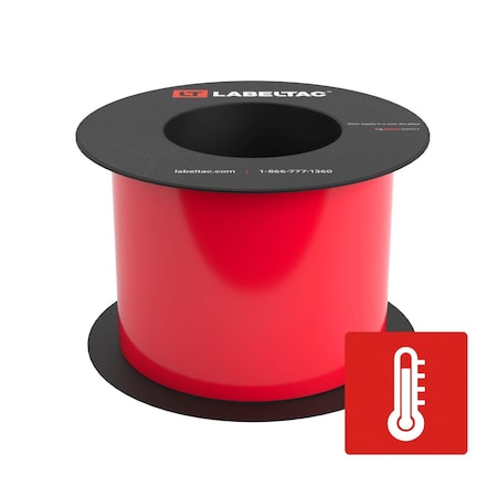 Labeltac High Temperature Supply 4in x 75ft LT9, Red LT404HT-C