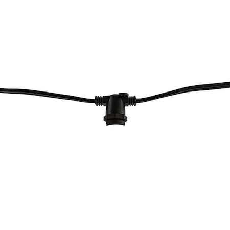 Bulbrite 48' STRING LIGHT 15 SOCKETS 36 SPACING E26 BLACK, NO BULBS 812480