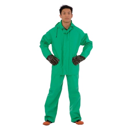 Apex Chemical Suit, 2 Piece, Green Pvc RS452GL