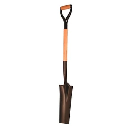 Kraft Tool Kraft Tool Square Blade Drain Spade with "D" Wood Handle GG867