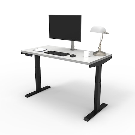 We'Re It Lift It Electric Sit Stand Desk, 46.25 H, 24 W X Laminate wood, metal, Black VL22BLK4824-459