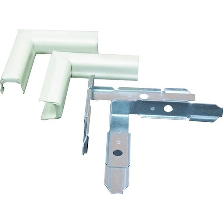 Legrand 90 Deg Flat Elbow Raceway, 1 Channel, Ivory B13-14