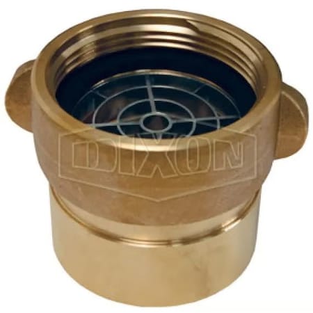 Dixon Suction Rocker Lug Adapter with Poly Screen, 2-1/2 in, FNPT x Female NST NH Swivel, Brass, Domesti RSFSA250F