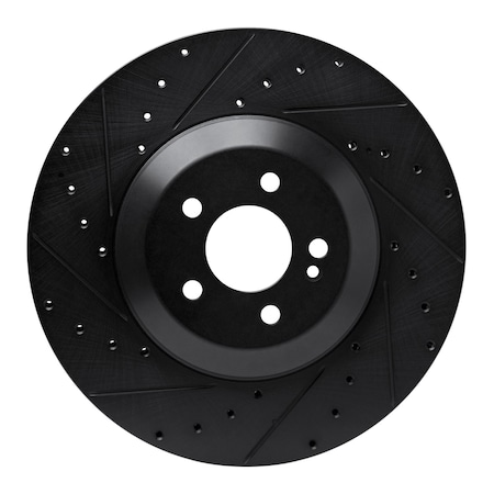 Dynamic Friction Co DFC Brake Rotor - Drilled and Slotted - Black 633-63166L