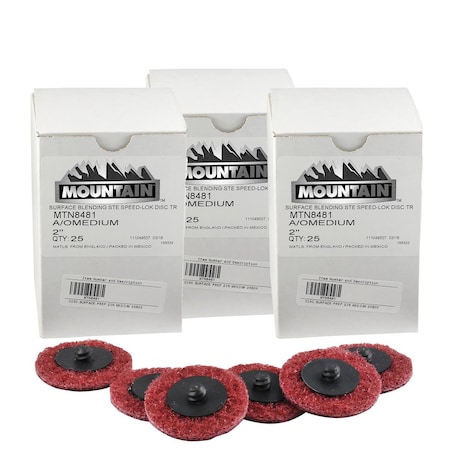Mountain 3-Pack Disc Surface Prep 2In Medium , 25PK MTN8481