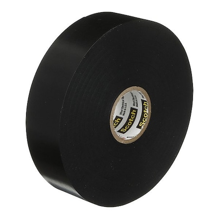 3M Electrical Tape, Black, 36 yd L, 1 in W 10331