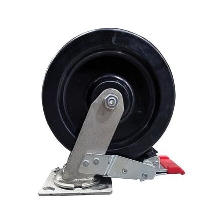 Vestil Phenolic Swivel With Total Brake Caster 8 In. Diameter x 2 In. Width 1250 Lb. Capacity Black CST-VE-8X2PH-SWTB