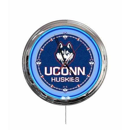 Holland Bar Stool University of Connecticut 16 LED Wall Clock ClkL16