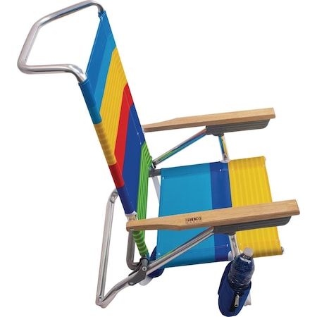 Rio Brands 5-Position Aluminum Lay Flat Beach Chair SC590-220405PK4