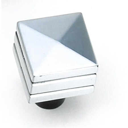 Grilltown 0.88 in. Square Knob - Antique Silver GR536934