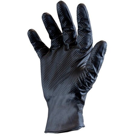 Safety Zone Nitrile Powder Free 6 mil Gloves Black Lrg Box of 100, 100PK GL-NT106BKFL