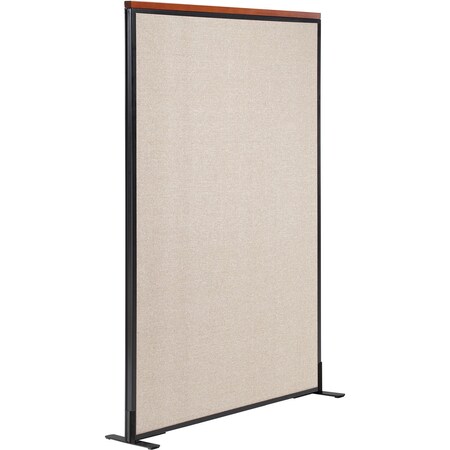 Global Industrial Interion Deluxe Freestanding Office Partition Panel, 36-1/4"W x 61-1/2"H, Tan 694847FTN