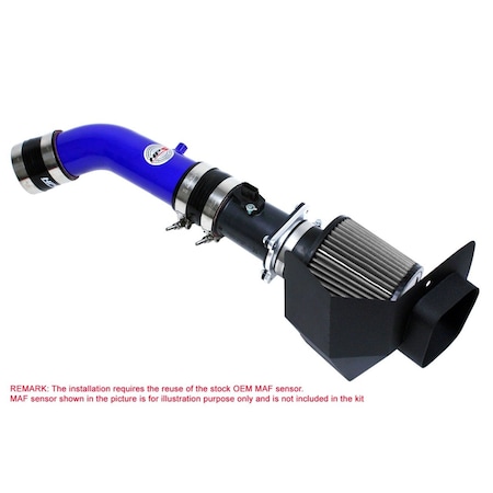 Hps Performance Air Intake Kit with Heat Shield, Blue,  827-520BL