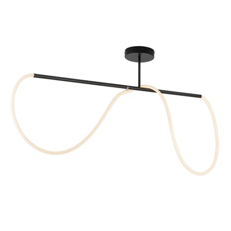 Jonathan Y Alessio 48" Contemporary Minimalist 360 Adjustable Silicone Neon Rope Dimmable Linear Integrated LED JYL7138B