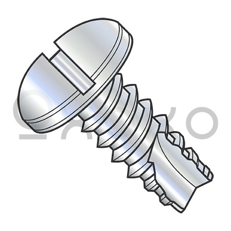 Oxoxo 2-32X3/8 Slotted Pan Thread Cutting Screw Type 25 Fully Threaded Zinc, 10000PK 102005