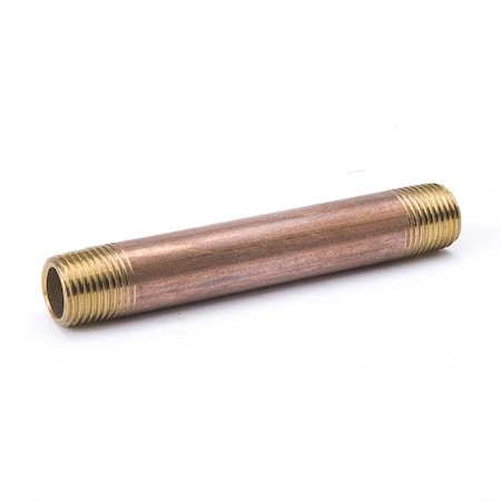 Zoro Select 1/2" MNPT x 5 ft. TBE Red Brass Pipe Sch 40 463-600HC