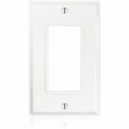 Decora Device Wall Plate, Number of Gangs: 1 Stainless Steel, Powder Coated Finish, White