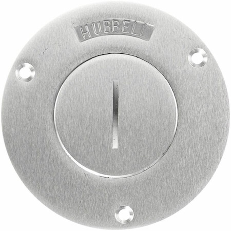 Hubbell Wiring Device-Kellems Box Cover, Floor Box Type, 1 Gang, Aluminum SA2925