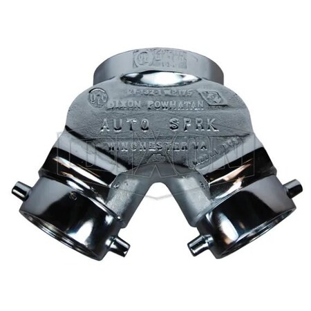 Dixon The Right Connection 21-132 Double Clapper Siamese Back Outlet, 2 2-1/2 x 4 in, FNST x FNPT, Domes DCS4025F-C