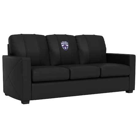 Dreamseat Silver Sofa with New York Mavericks Primary Logo XZ7759001SOCDBK-PSPBR0045