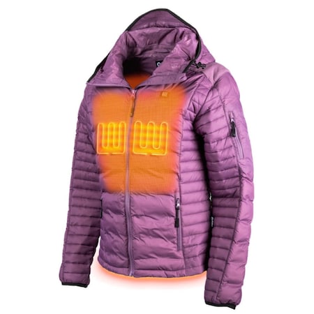 Gobi Heat Lita Women's Heated Puffer Jacket, Purple, M 658580