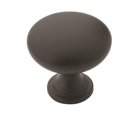 Amerock Edona 1-1/4 in 32 mm Flat Black Cabinet Knob, 25PK 25PK53005FB