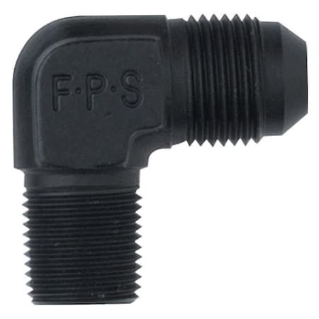 Fragola 482211-BL 0.37 in. MPT x -10 AN 90 deg Adapter Fitting - Black FRG482211-BL