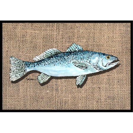 Carolines Treasures 8737JMAT Fish Speckled Trout Indoor Or Outdoor Doormat, 24 x 36 in. 8737JMAT