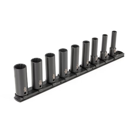 Tekton 3/8 in Drive Impact Socket Set, SAE, 9 pcs SID91109