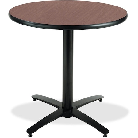 Kfi Round Bistro Table, HPL Top, Mahogany T42RD-B2125-MH