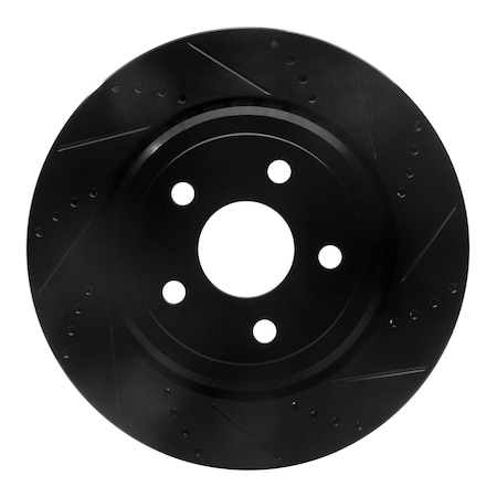 Dynamic Friction Co DFC Brake Rotor - Drilled and Slotted - Black 633-42008R