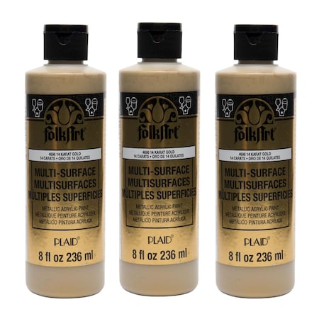 Folkart Acrylic Paint, Satin, Acrylic Base, 14K Gold 4696