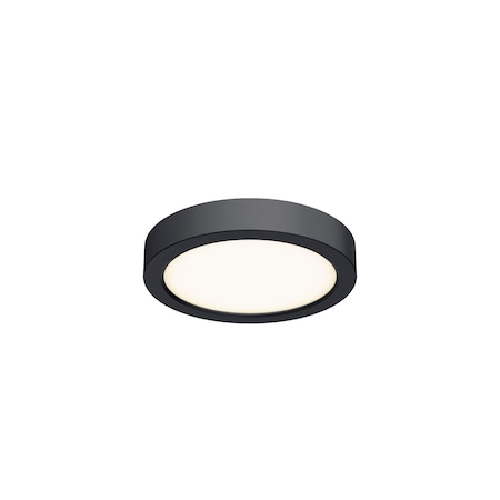 Dals Lighting Delta 6'' Round Indoor/Outdoor LED Flush Mount, Black CFLEDR06-CC-BK