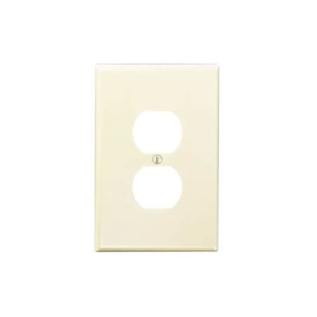 Leviton WallPlate, DuplexOutlet, Ivory, Plastic 86103