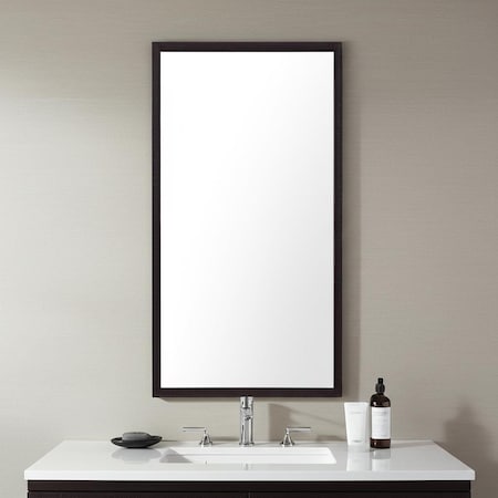Homeroots 42" Black Bathroom Vanity Mirror 607229