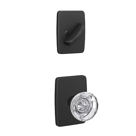 Schlage Residential Schlage Custom Hobson Knob with Greene Rose Interior Active Trim with 16680 Latch and 10269 FC59HOB622GEE